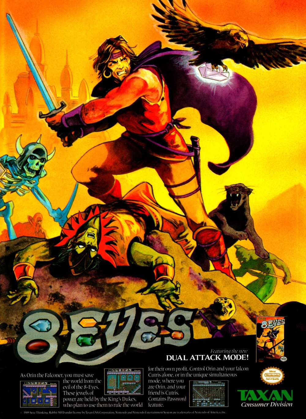 8 Eyes (USA, Japan) (Game Genie)  Códigos e Cheats – Nintendo Entertainment System [NES]