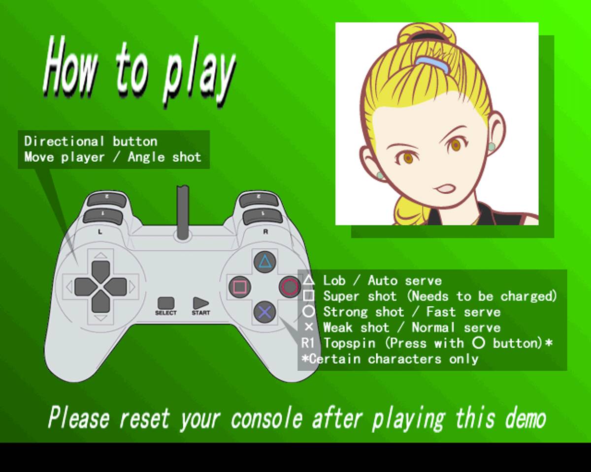 Anna Kournikova's Smash Court Tennis ISO - PS1 screenshot 2