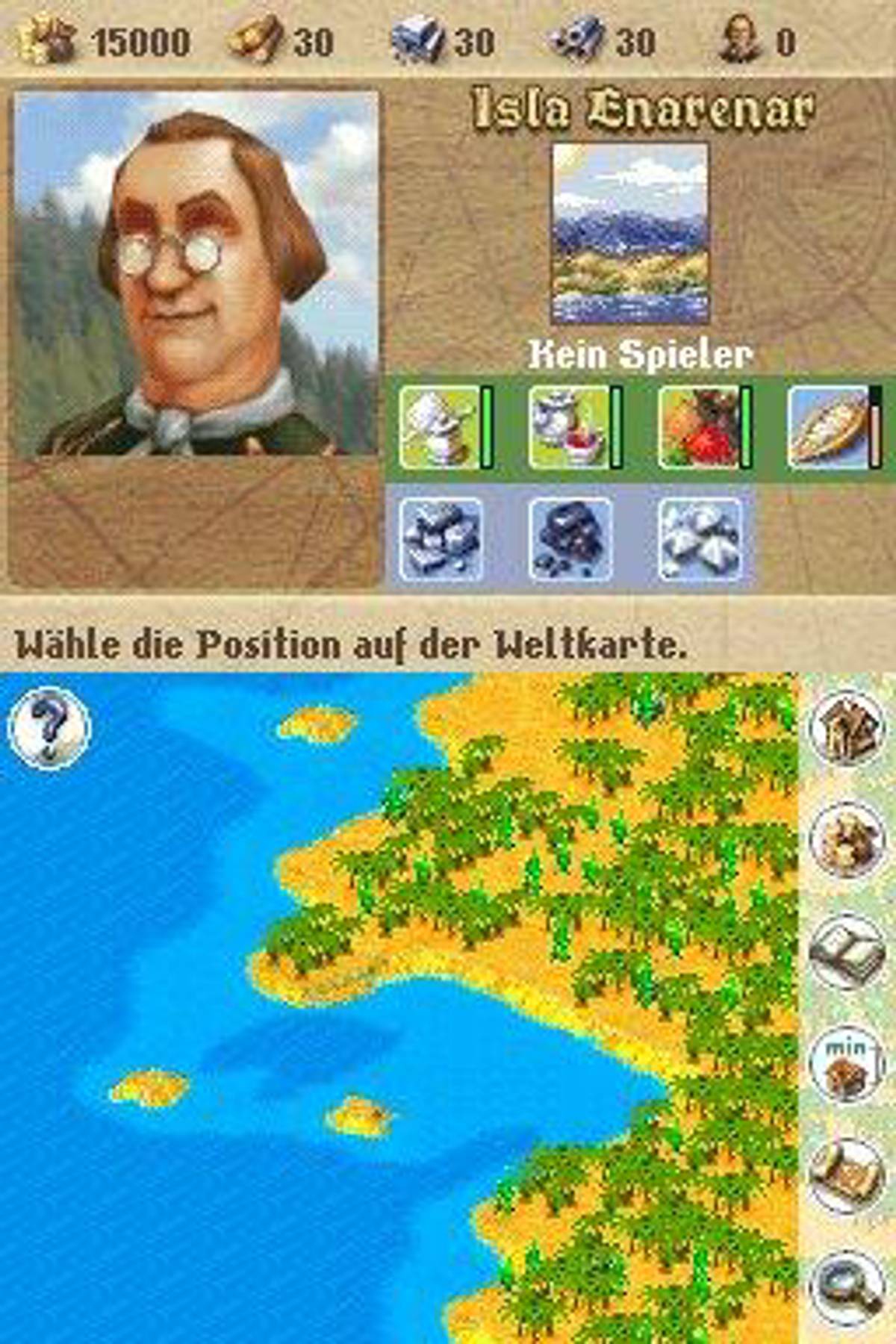 Anno 1701: Dawn of Discovery ROM - NDS screenshot 1