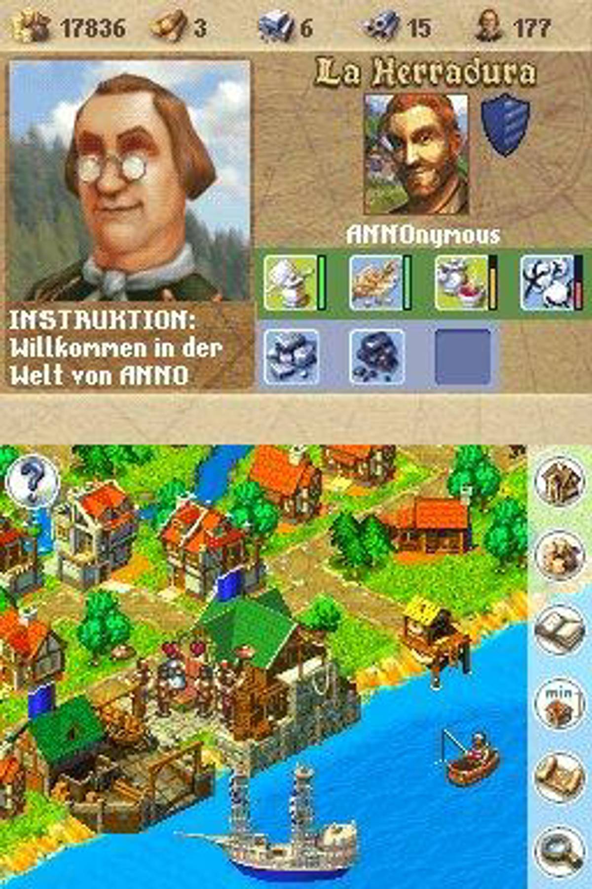 Anno 1701: Dawn of Discovery ROM - NDS screenshot 2