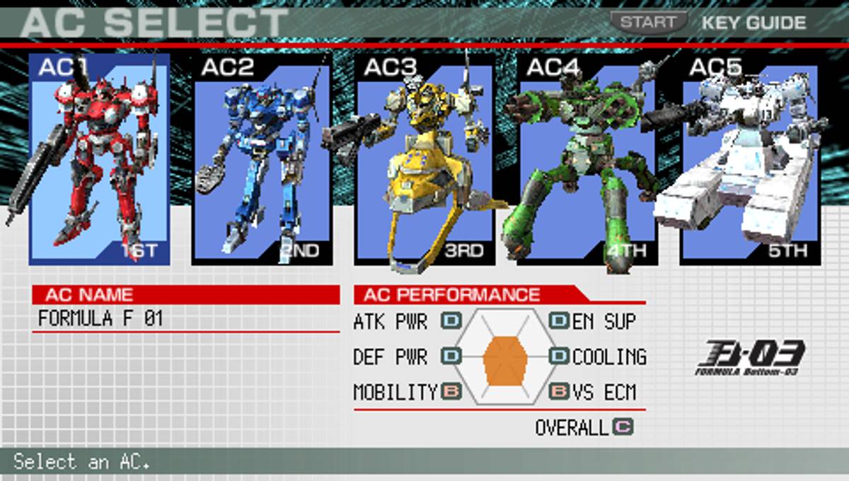 Armored Core: Formula Front - Extreme Battle ISO - PSP screenshot 4