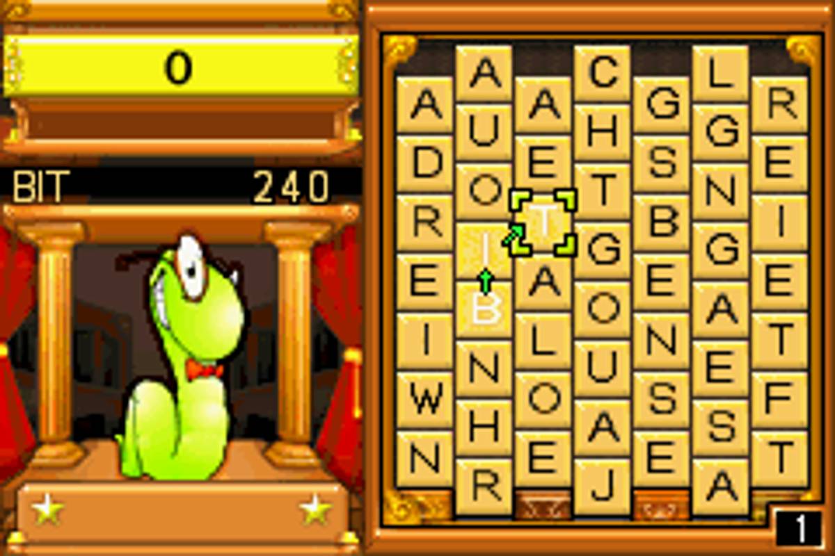 Bookworm Deluxe ROM - GBA screenshot 2