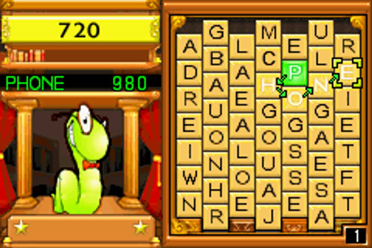 Bookworm Deluxe ROM - GBA screenshot 3