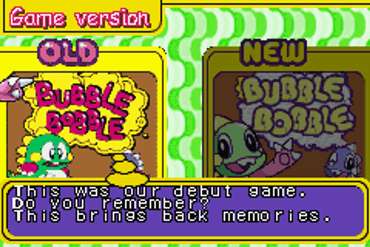 Bubble Bobble Old & New ROM - GBA screenshot 3