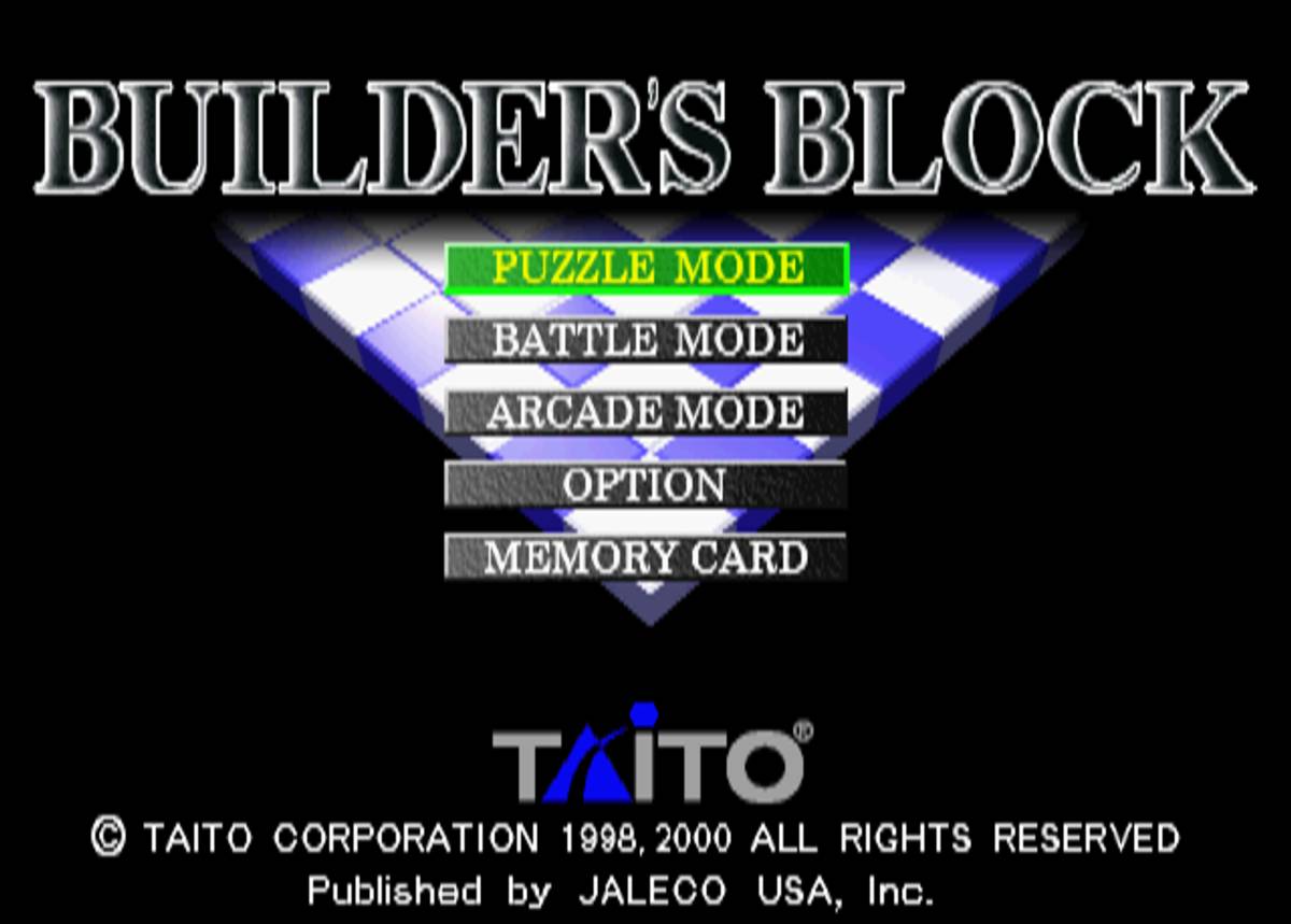 Builder's Block ISO - PS1 screenshot 1