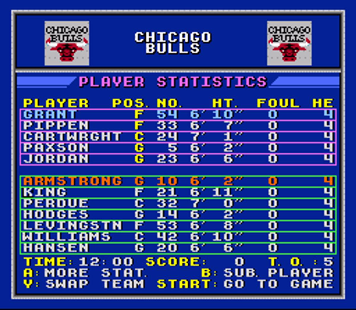 Bulls vs. Blazers and the NBA Playoffs ROM - SNES screenshot 4