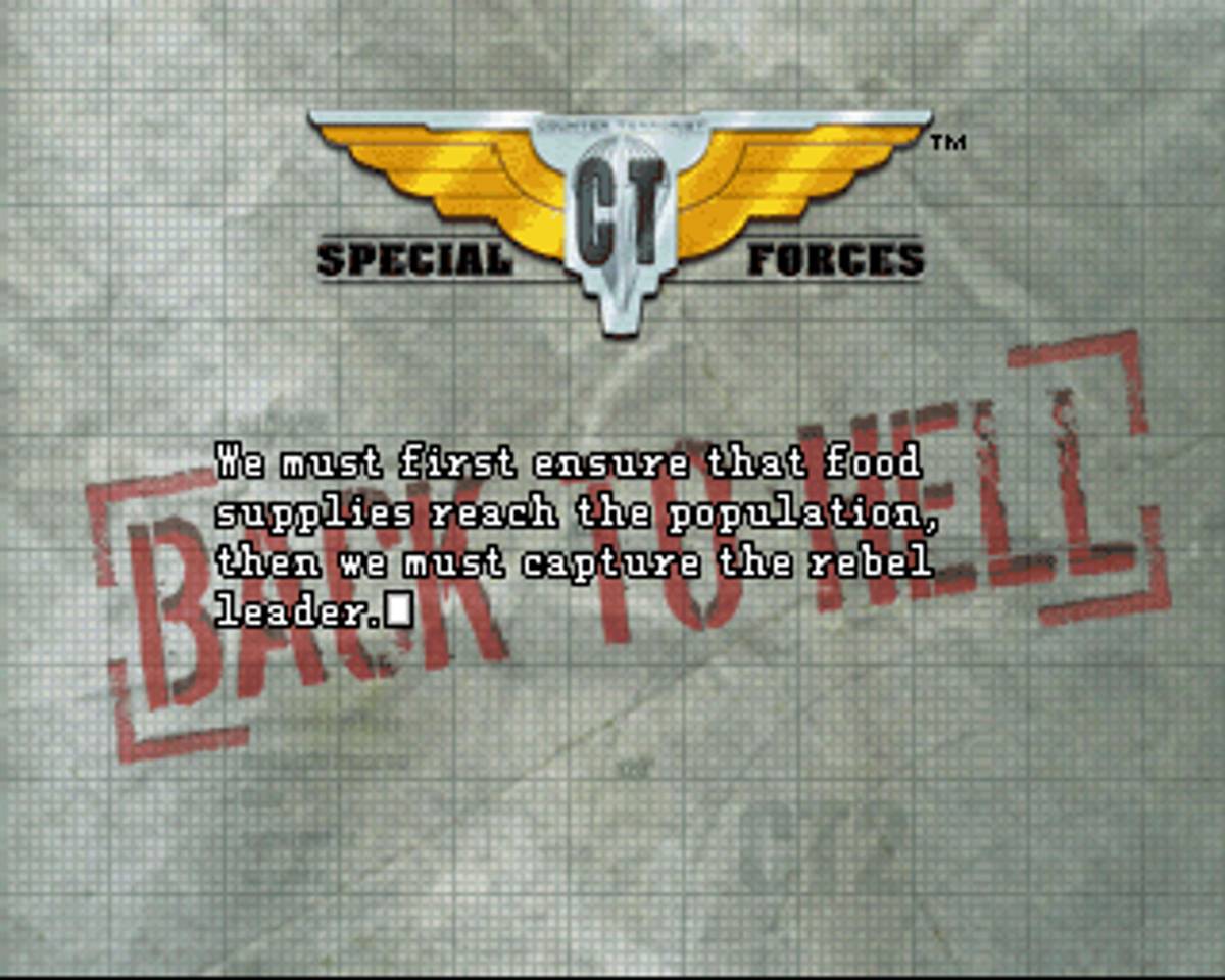 CT Special Forces: Back to Hell ISO - PS1 screenshot 8