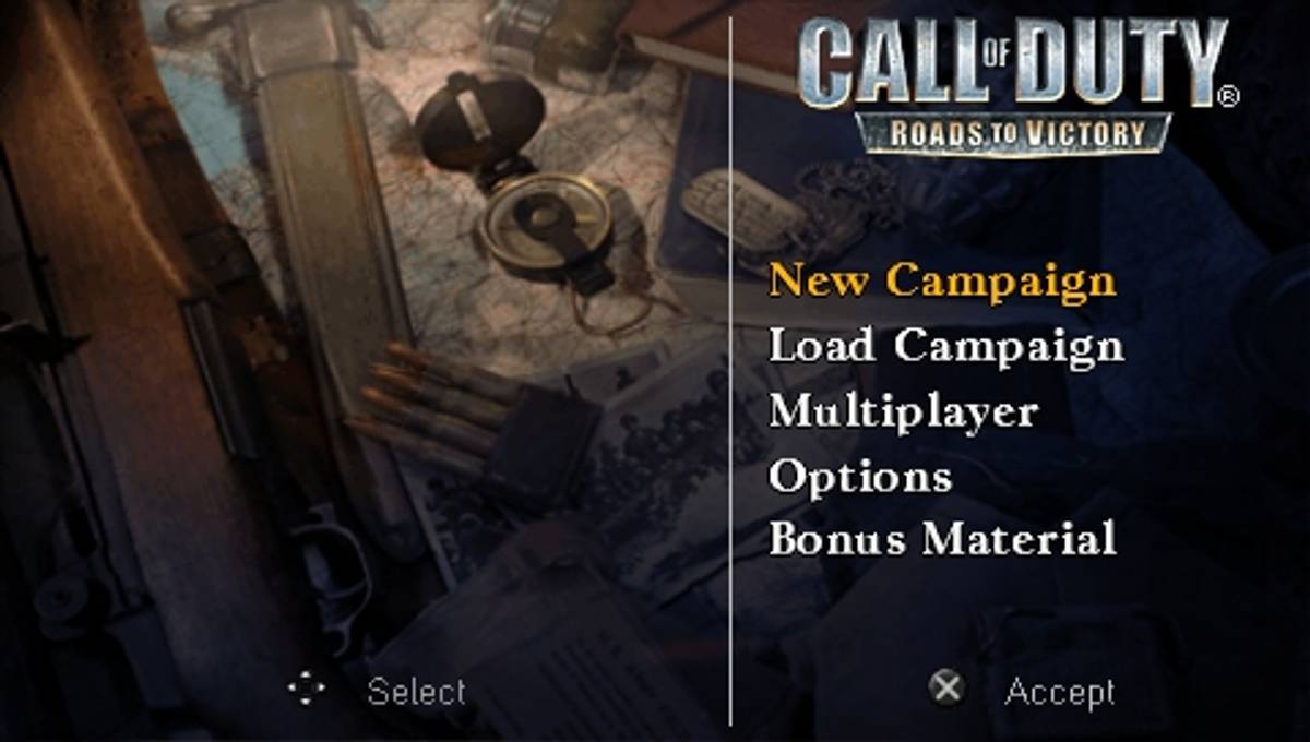 Call of Duty: Roads to Victory ISO - PSP screenshot 1