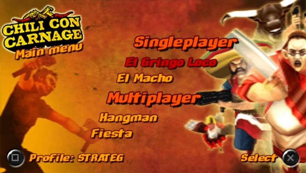 Chili Con Carnage ISO - PSP screenshot 1