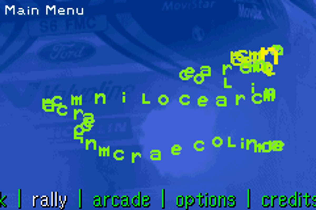 Colin McRae Rally 2.0 ROM - GBA screenshot 2