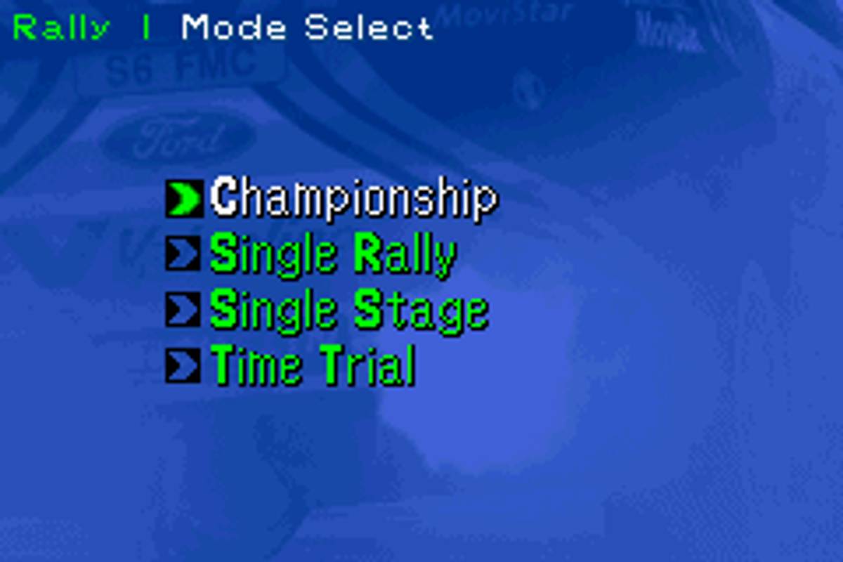 Colin McRae Rally 2.0 ROM - GBA screenshot 3
