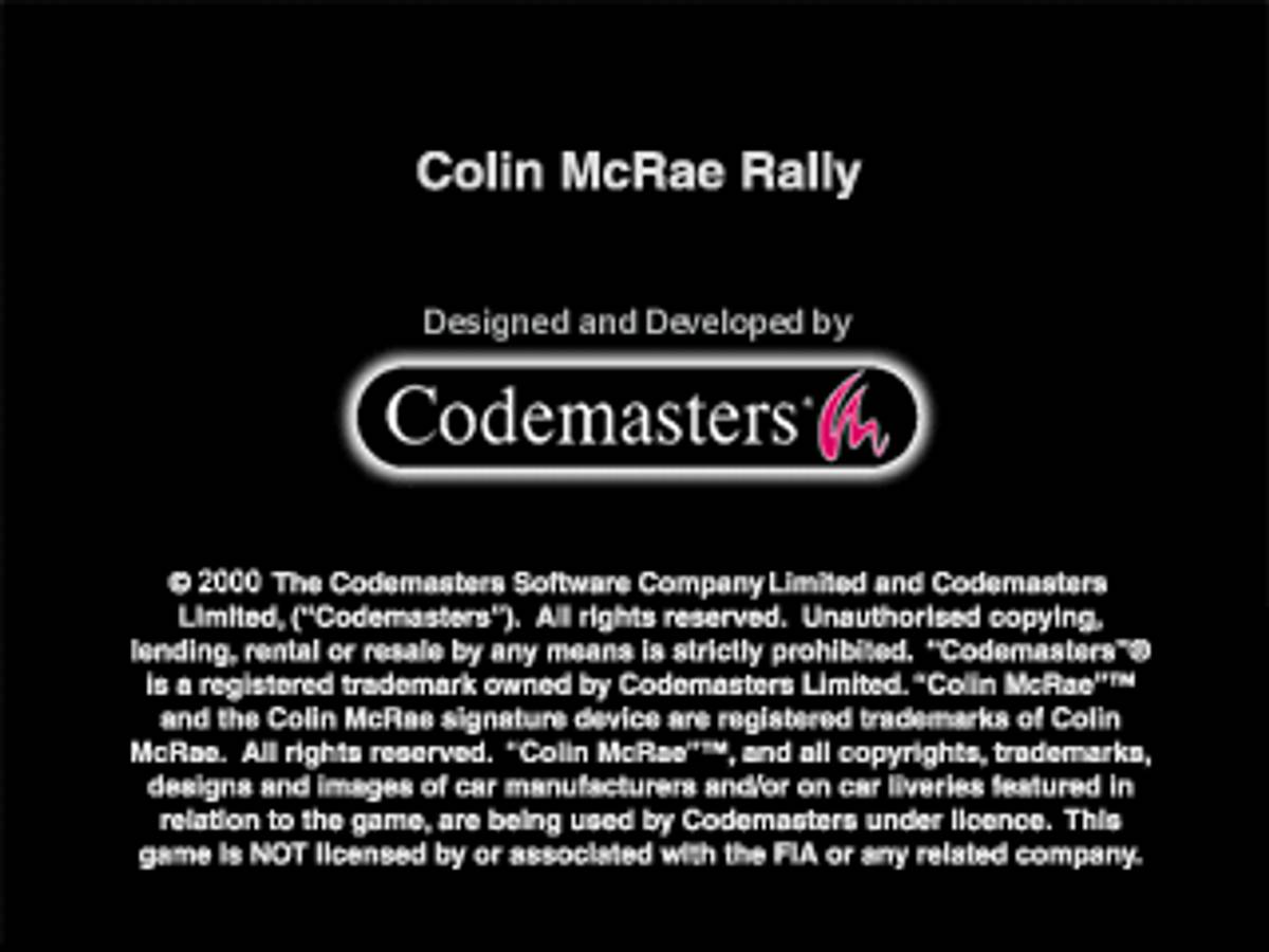Colin McRae Rally ISO - PS1 screenshot 1