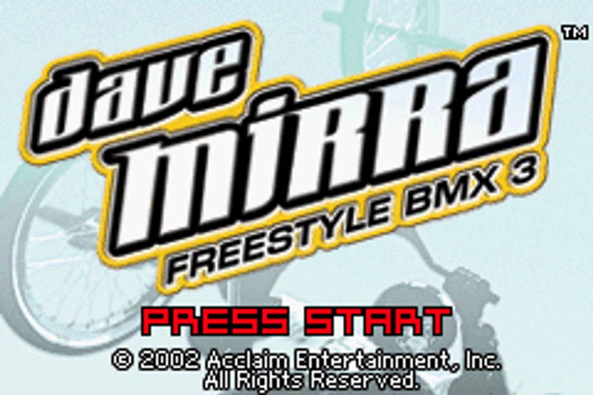 Dave Mirra Freestyle BMX 3 ROM - GBA screenshot 1