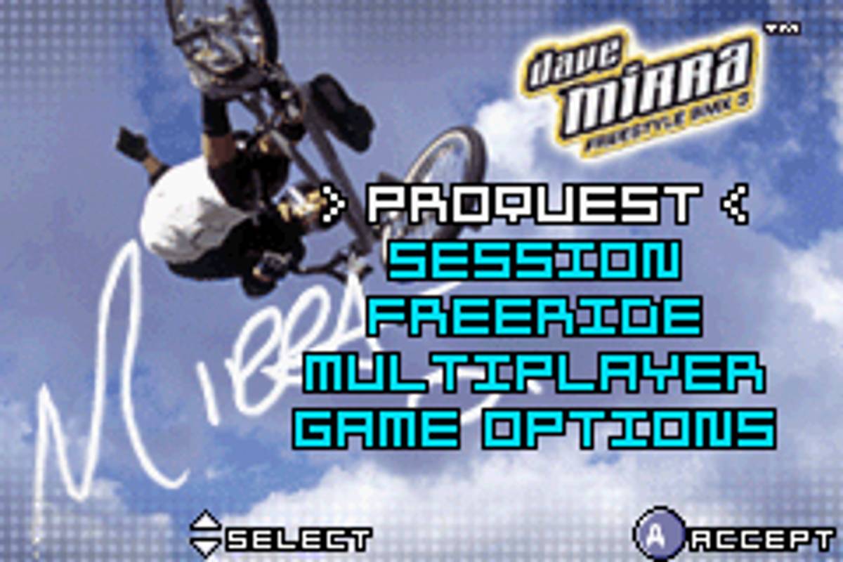 Dave Mirra Freestyle BMX 3 ROM - GBA screenshot 2