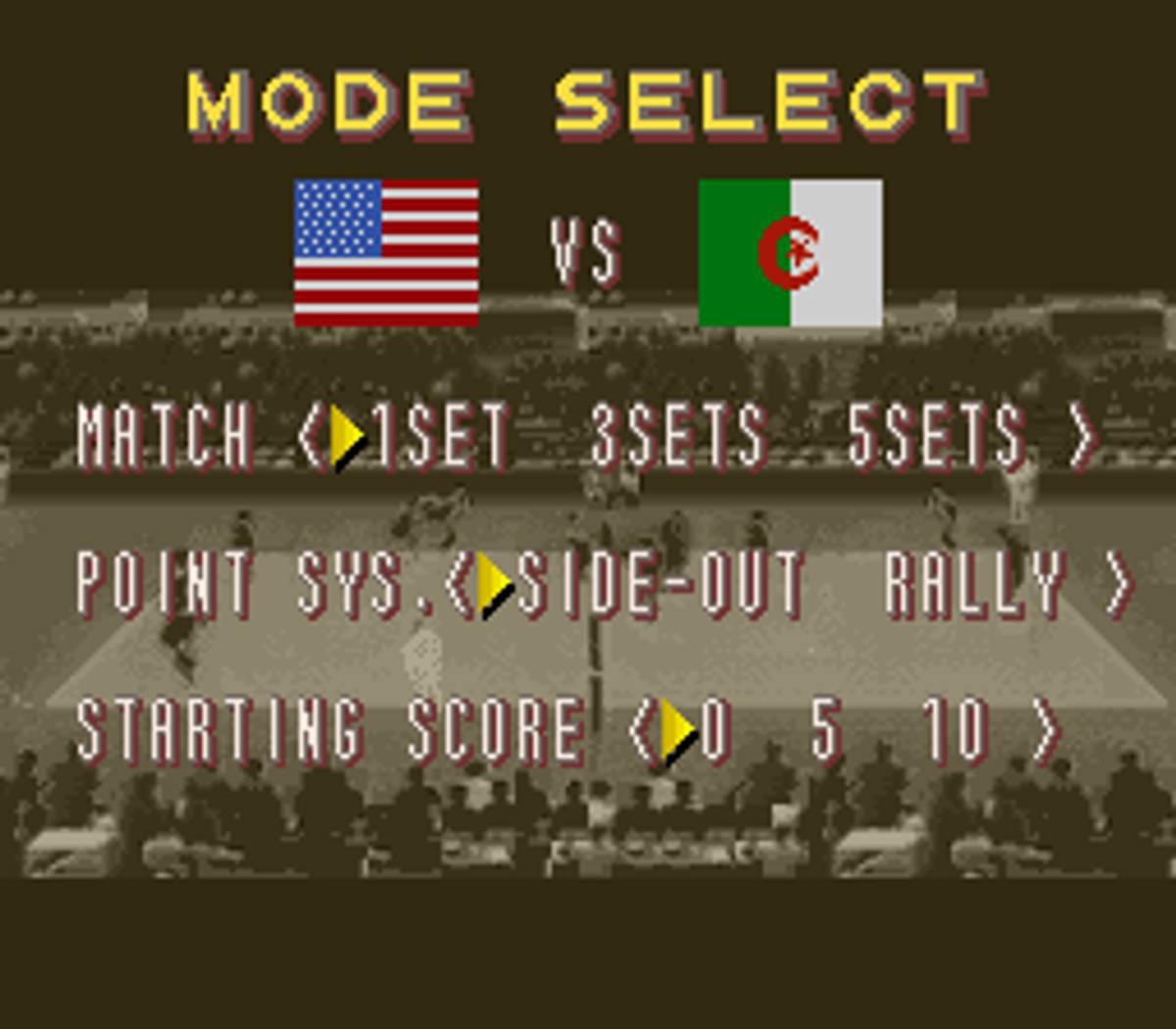 Dig & Spike Volleyball ROM - SNES screenshot 5