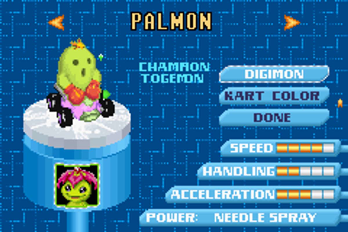 Digimon Racing ROM - GBA screenshot 2