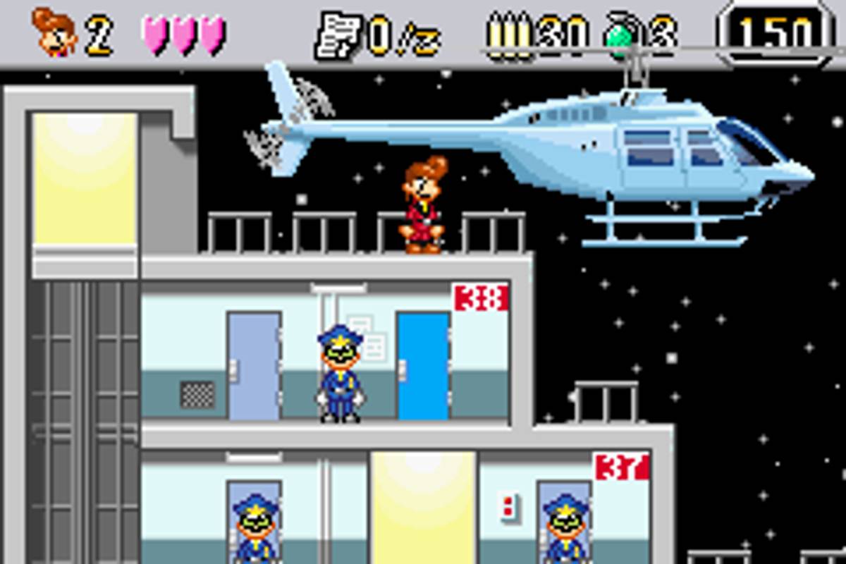 Elevator Action Old & New ROM - GBA screenshot 3