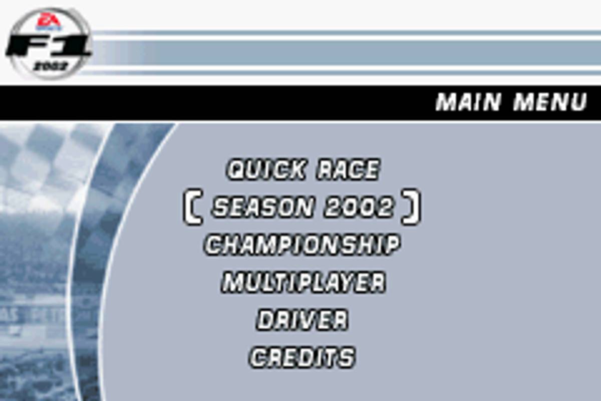 F1 2002 ROM - GBA screenshot 2