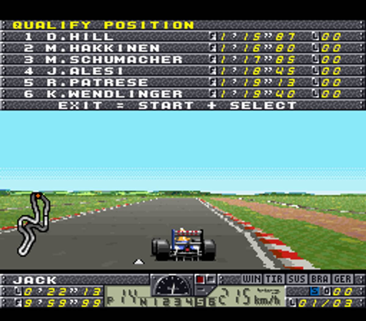 F1 Pole Position 2 ROM - SNES screenshot 10