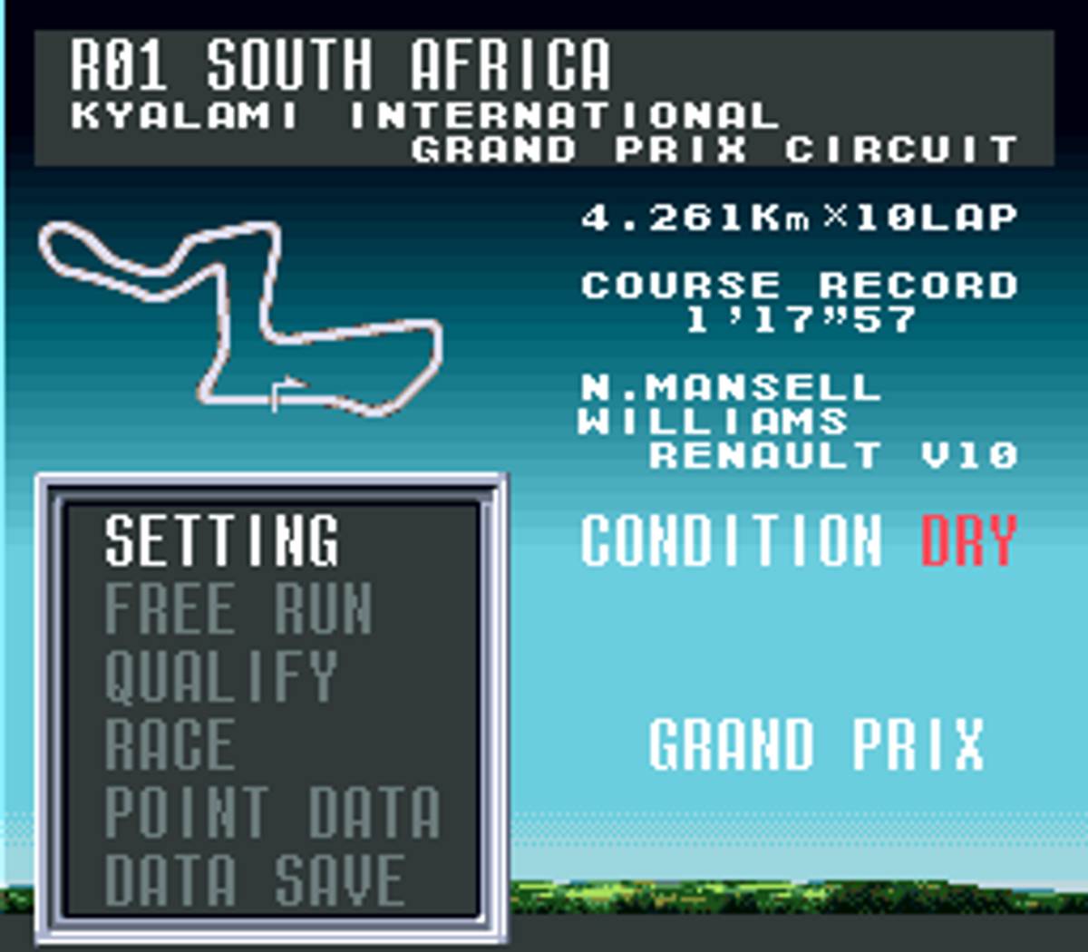 F1 Pole Position 2 ROM - SNES screenshot 5