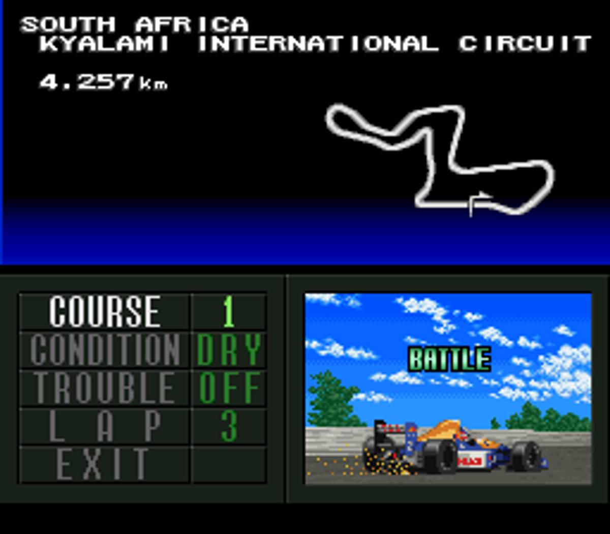 F1 Pole Position ROM - SNES screenshot 5