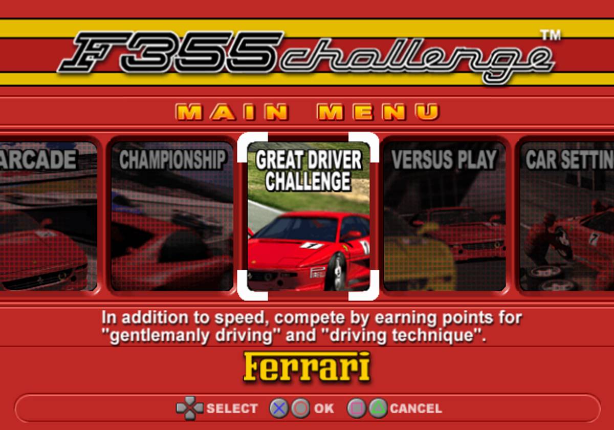 F355 Challenge: Passione Rossa ISO - PS2 screenshot 2