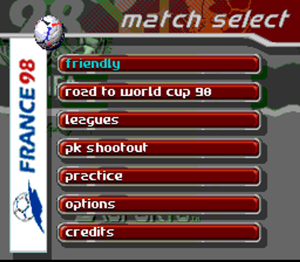 FIFA: Road to World Cup 98 ROM - SNES screenshot 2