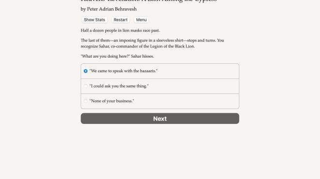 Heavens' Revolution: A Lion Among the Cypress screenshot 1
