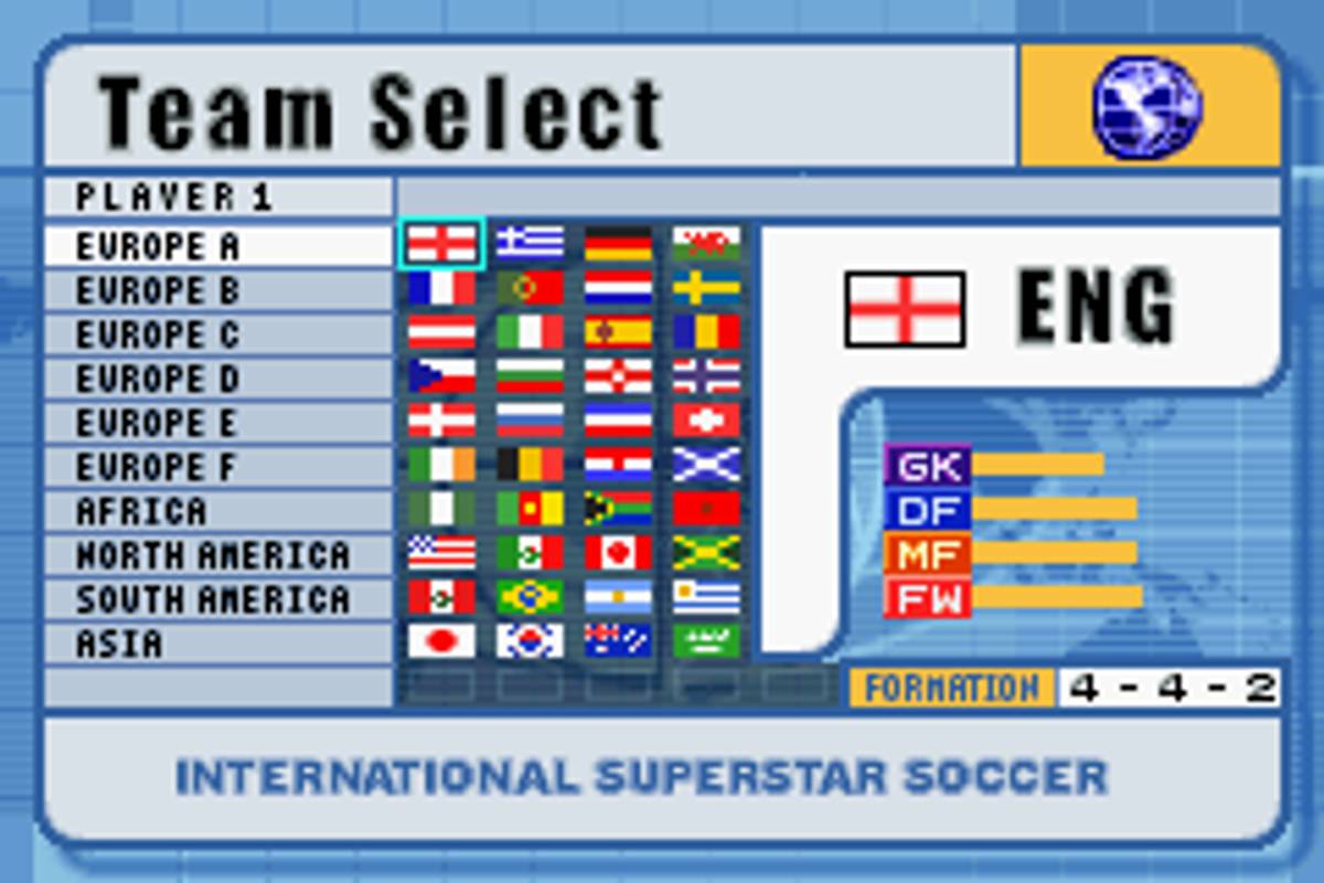 International Superstar Soccer ROM - GBA screenshot 3