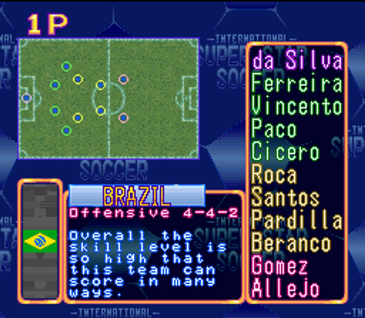 International Superstar Soccer ROM - SNES screenshot 5