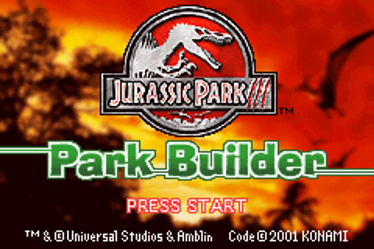 Jurassic Park III: Park Builder ROM - GBA screenshot 1