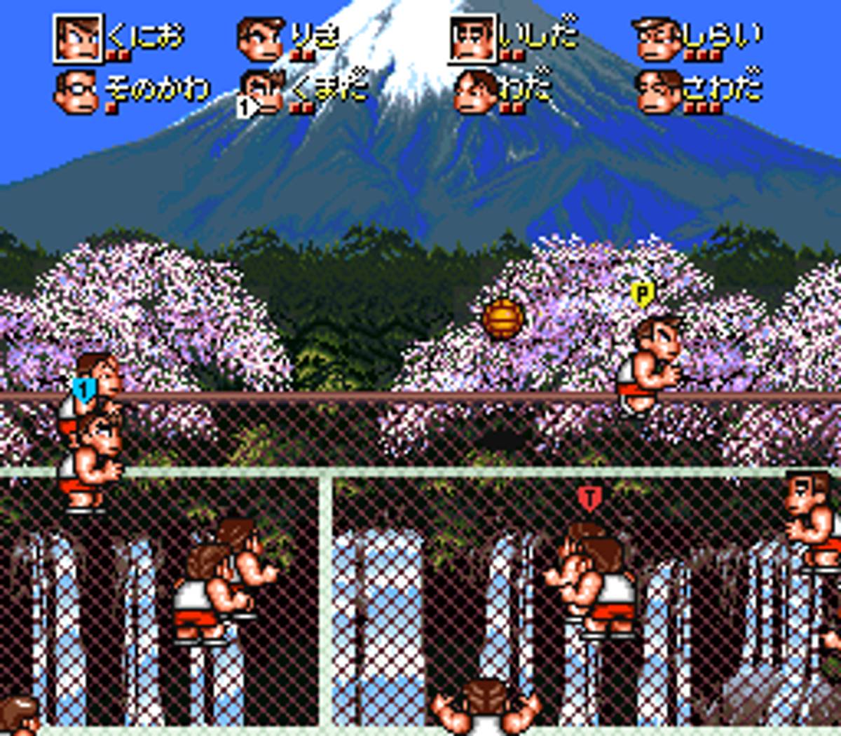 Kunio-kun no Dodge Ball da yo: Zenin Shūgo ROM - SNES screenshot 3