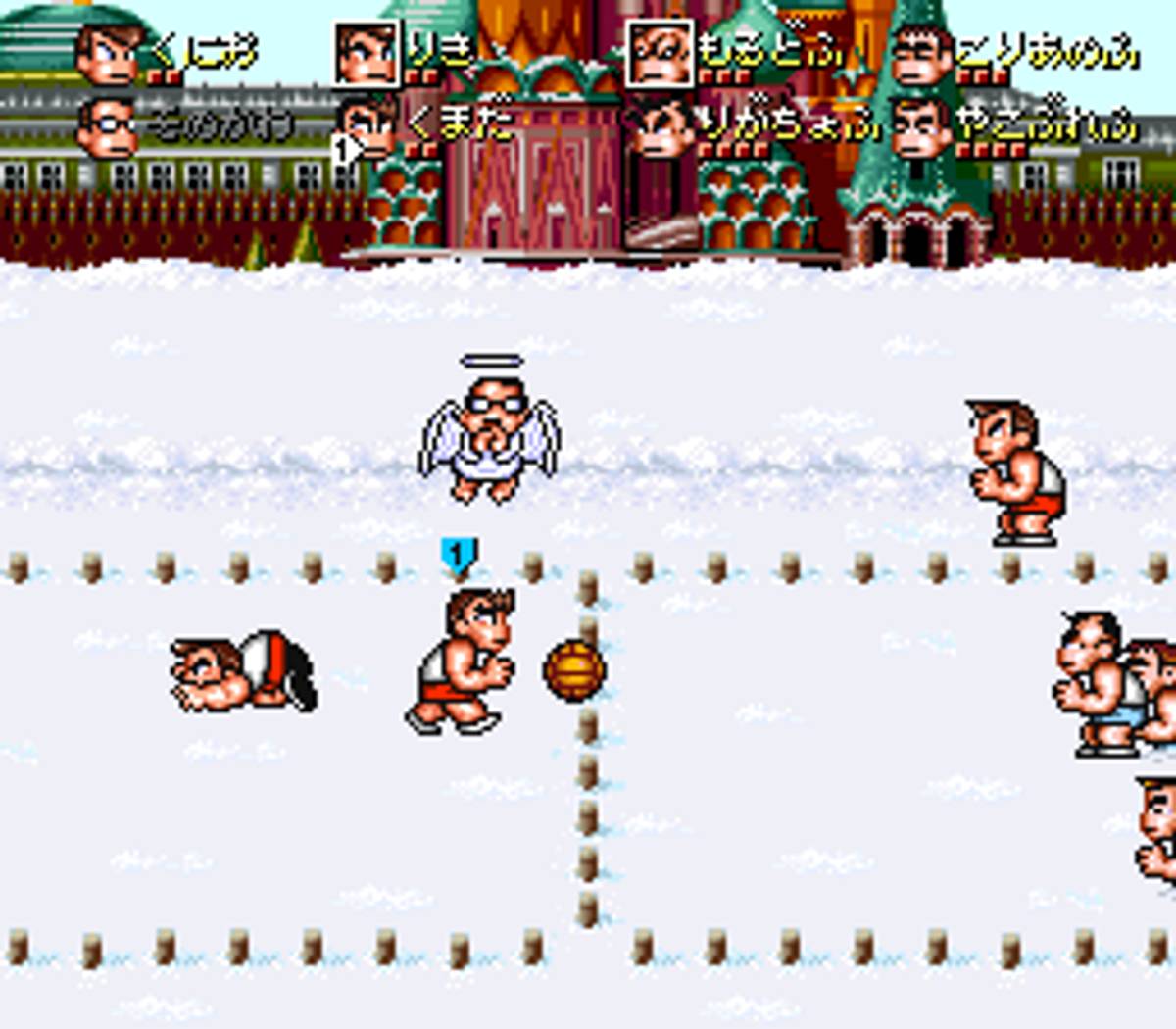 Kunio-kun no Dodge Ball da yo: Zenin Shūgo ROM - SNES screenshot 4