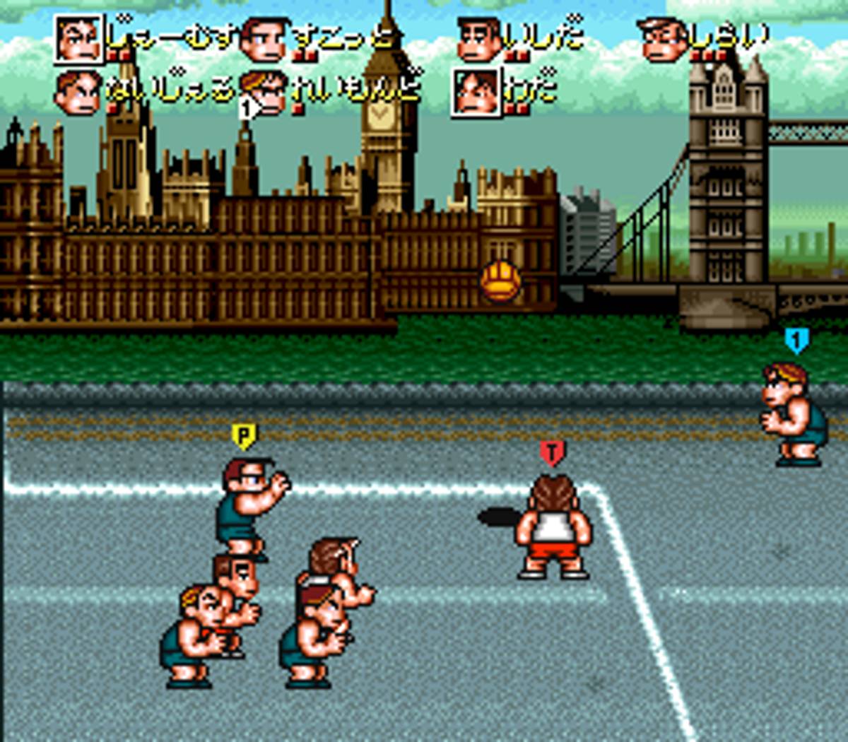 Kunio-kun no Dodge Ball da yo: Zenin Shūgo ROM - SNES screenshot 8