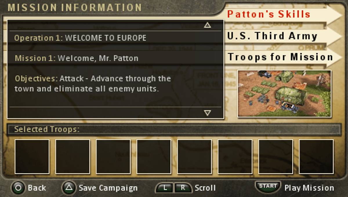 Legends of War: Patton's Campaign ISO - PSP screenshot 6