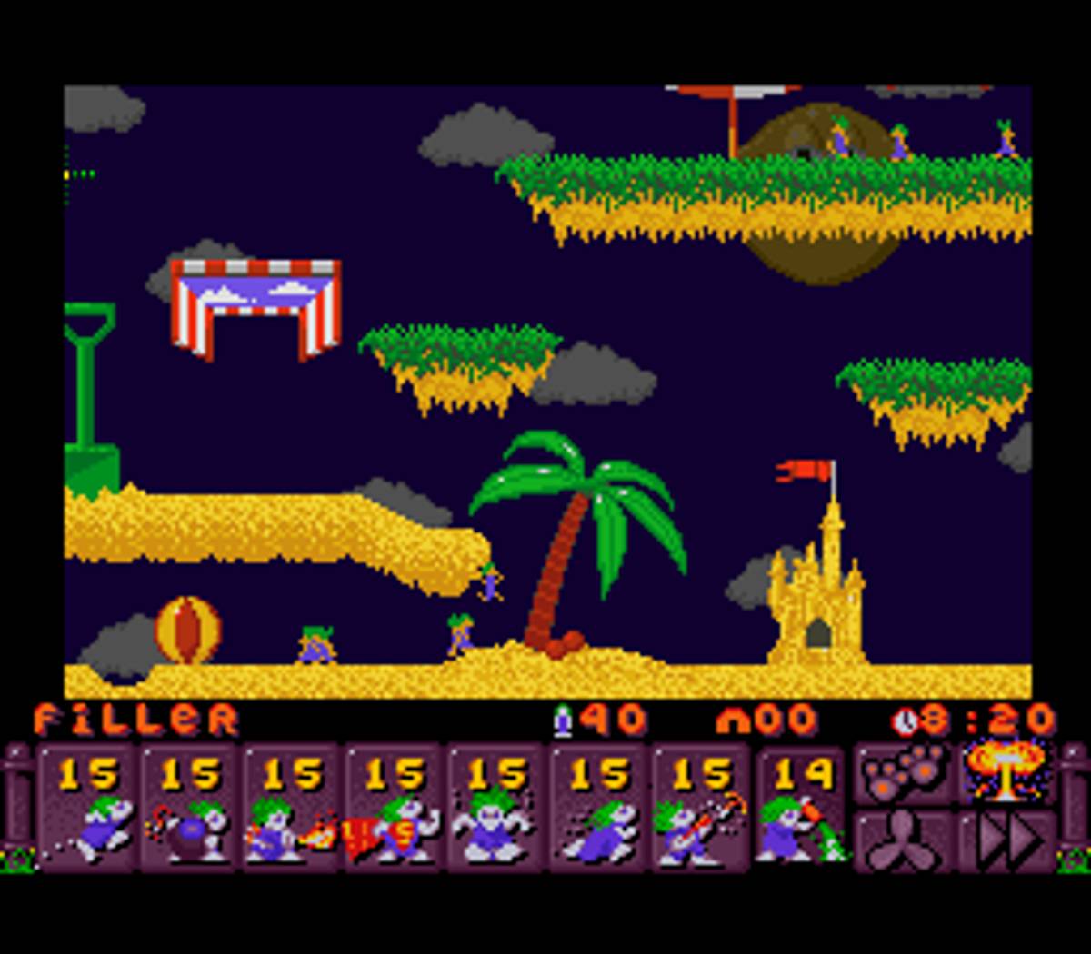 Lemmings 2: The Tribes ROM - SNES screenshot 7