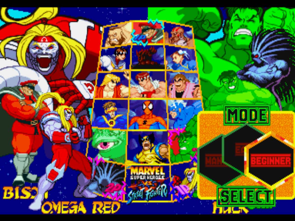 Marvel Super Heroes vs. Street Fighter ISO - PS1 screenshot 2
