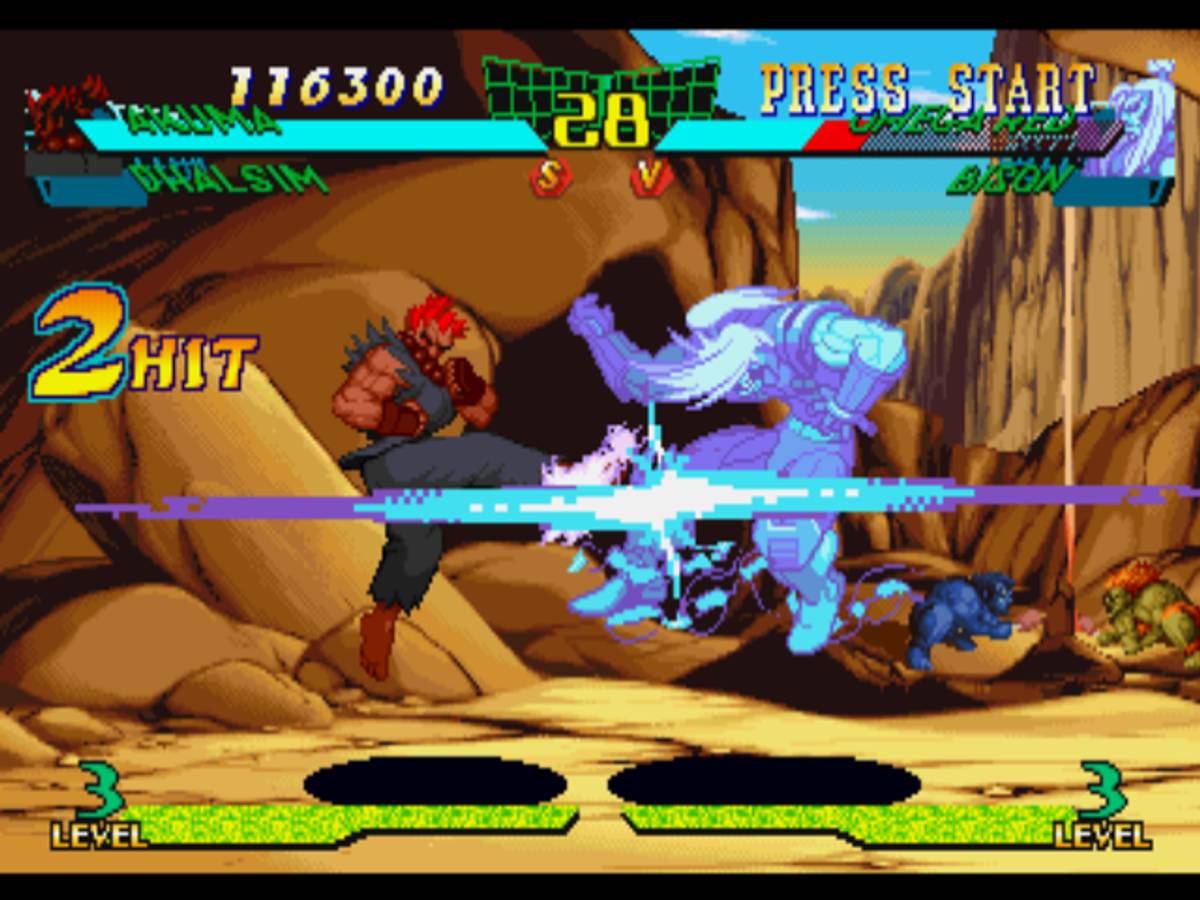 Marvel Super Heroes vs. Street Fighter ISO - PS1 screenshot 7