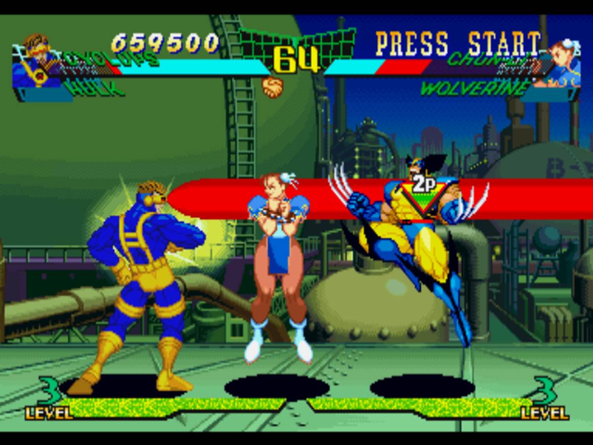 Marvel Super Heroes vs. Street Fighter ISO - PS1 screenshot 9