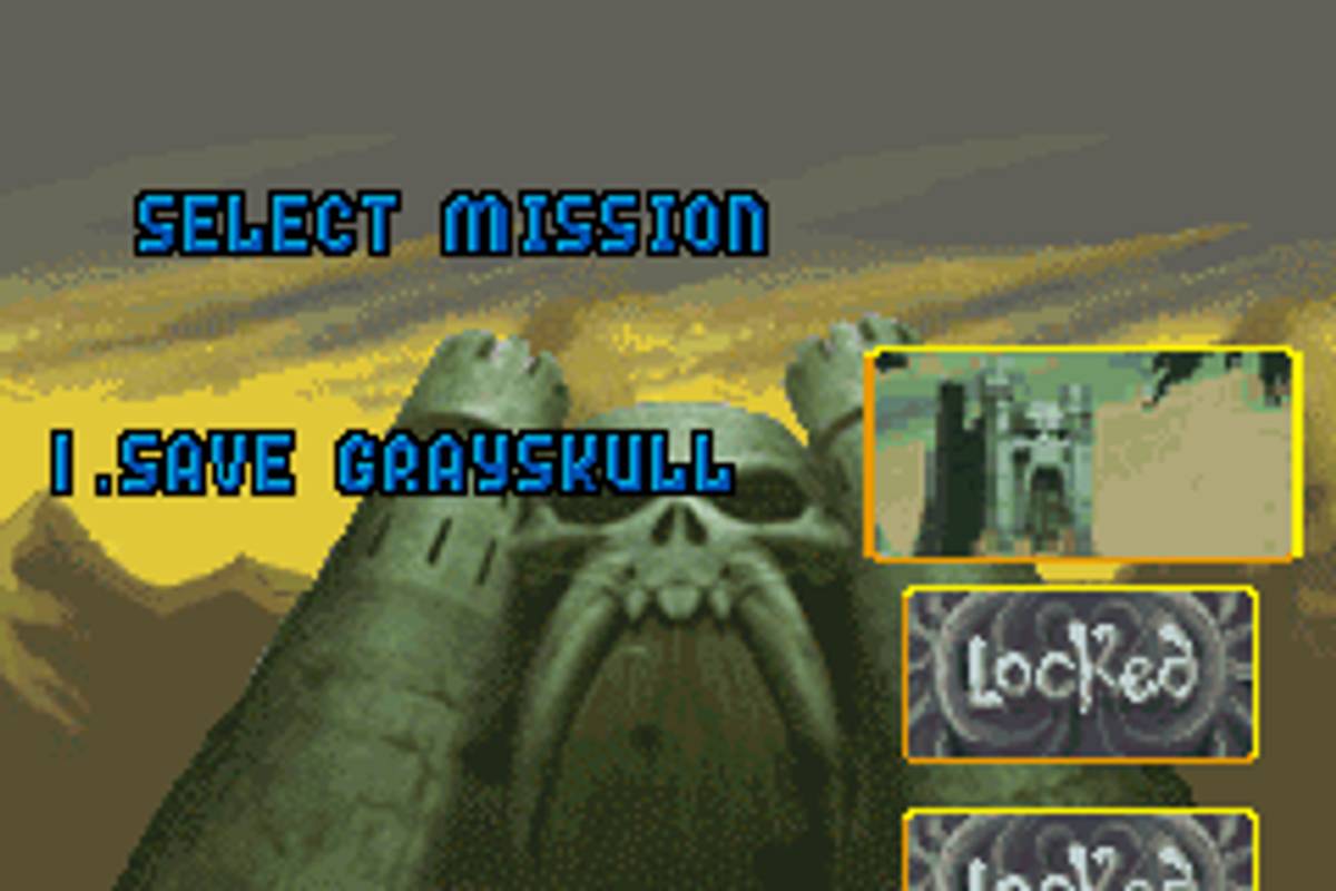 Masters of the Universe: He-Man - Power of Grayskull ROM - GBA screenshot 2
