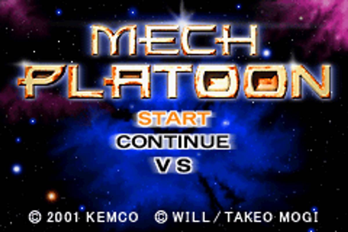 Mech Platoon ROM - GBA screenshot 1