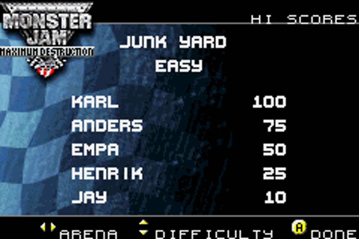 Monster Jam: Maximum Destruction ROM - GBA screenshot 3