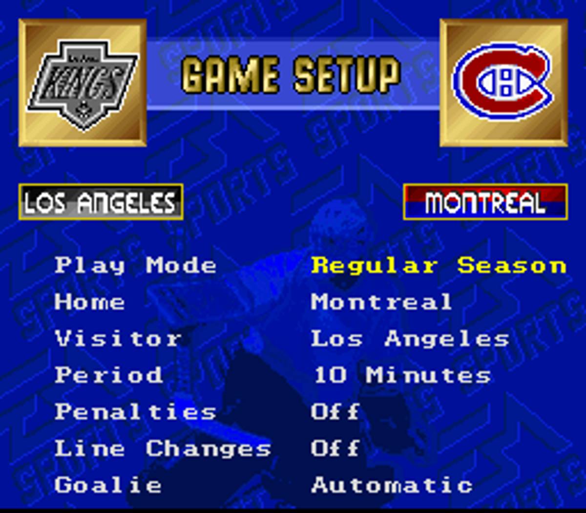 NHL '94 ROM - SNES screenshot 2