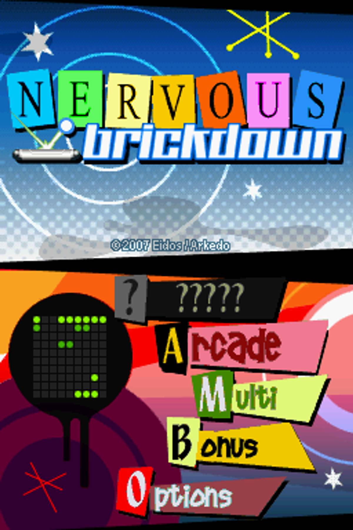 Nervous Brickdown ROM - NDS screenshot 1