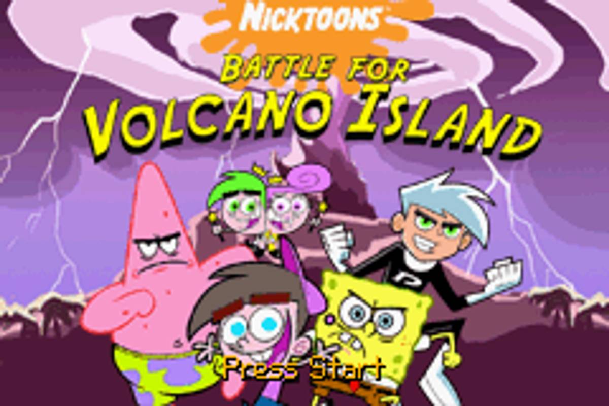Nicktoons: Battle for Volcano Island ROM - GBA screenshot 1
