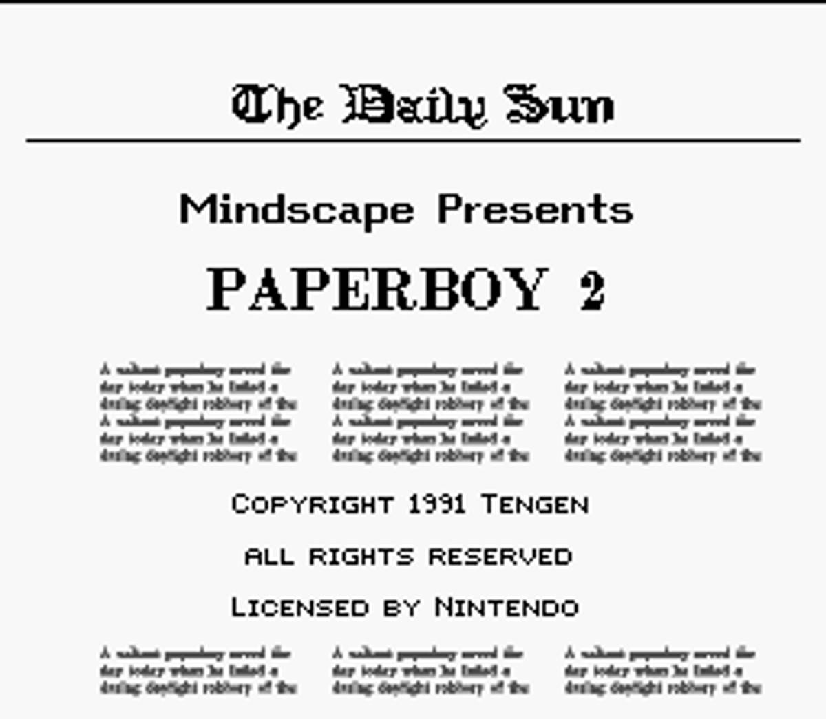 Paperboy 2 ROM - SNES screenshot 1