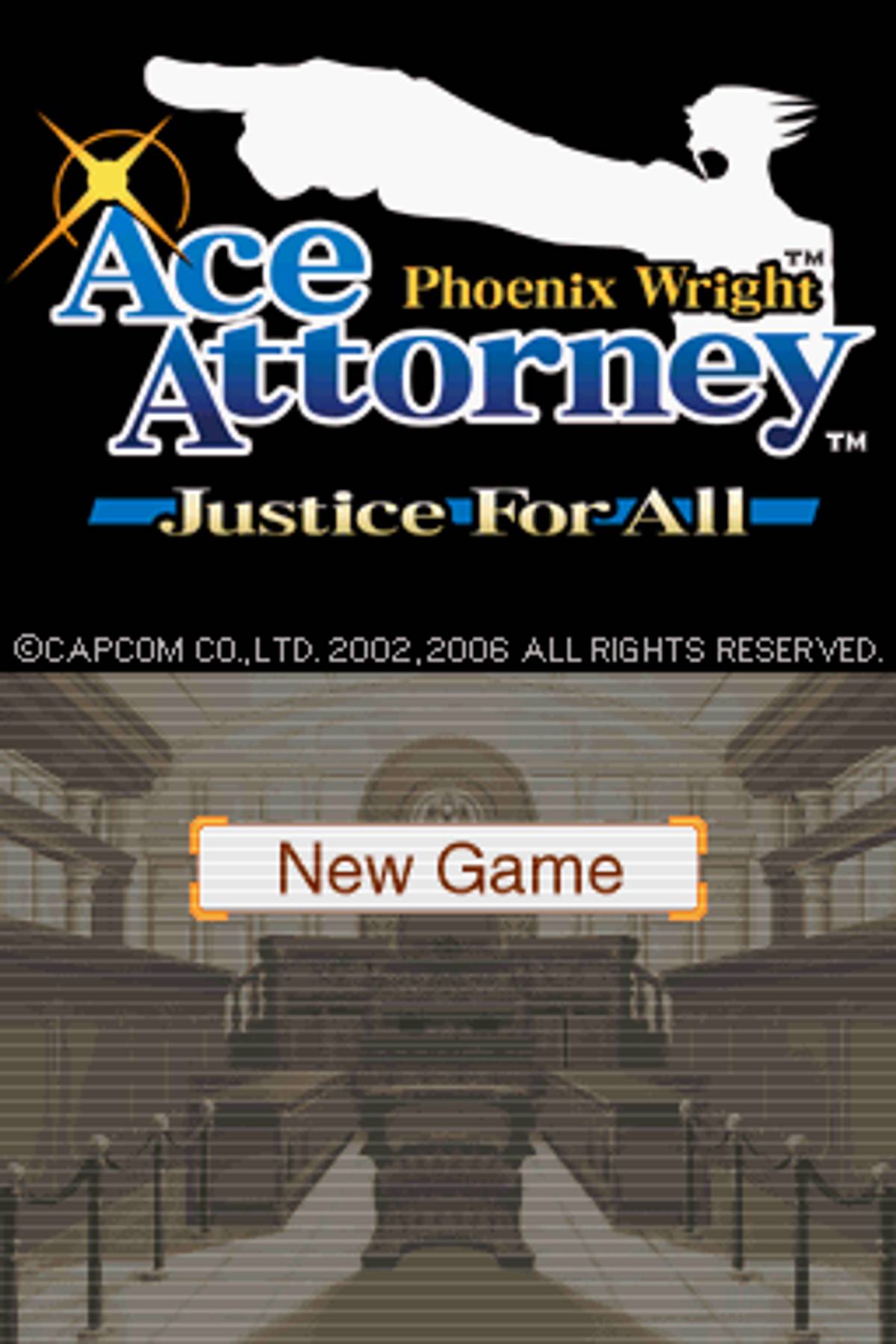 Phoenix Wright: Ace Attorney - Justice for All ROM - NDS screenshot 1
