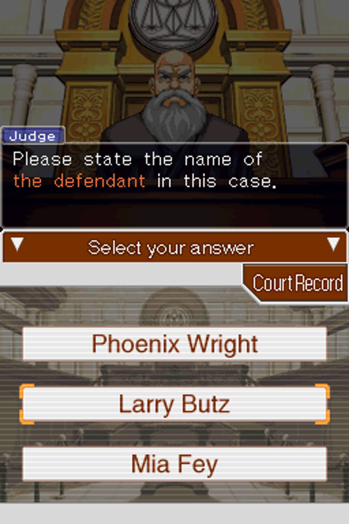 Phoenix Wright: Ace Attorney ROM - NDS screenshot 10