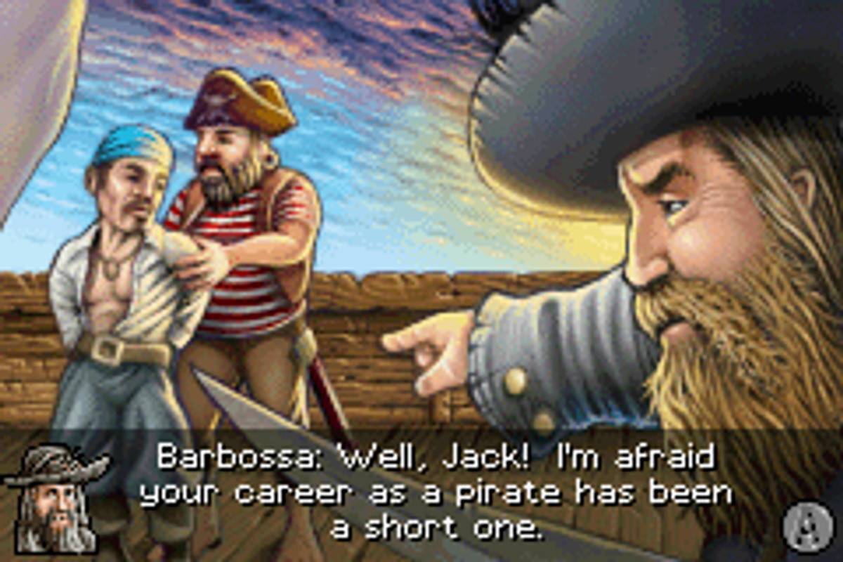 Pirates of the Caribbean: The Curse of the Black Pearl ROM - GBA screenshot 2
