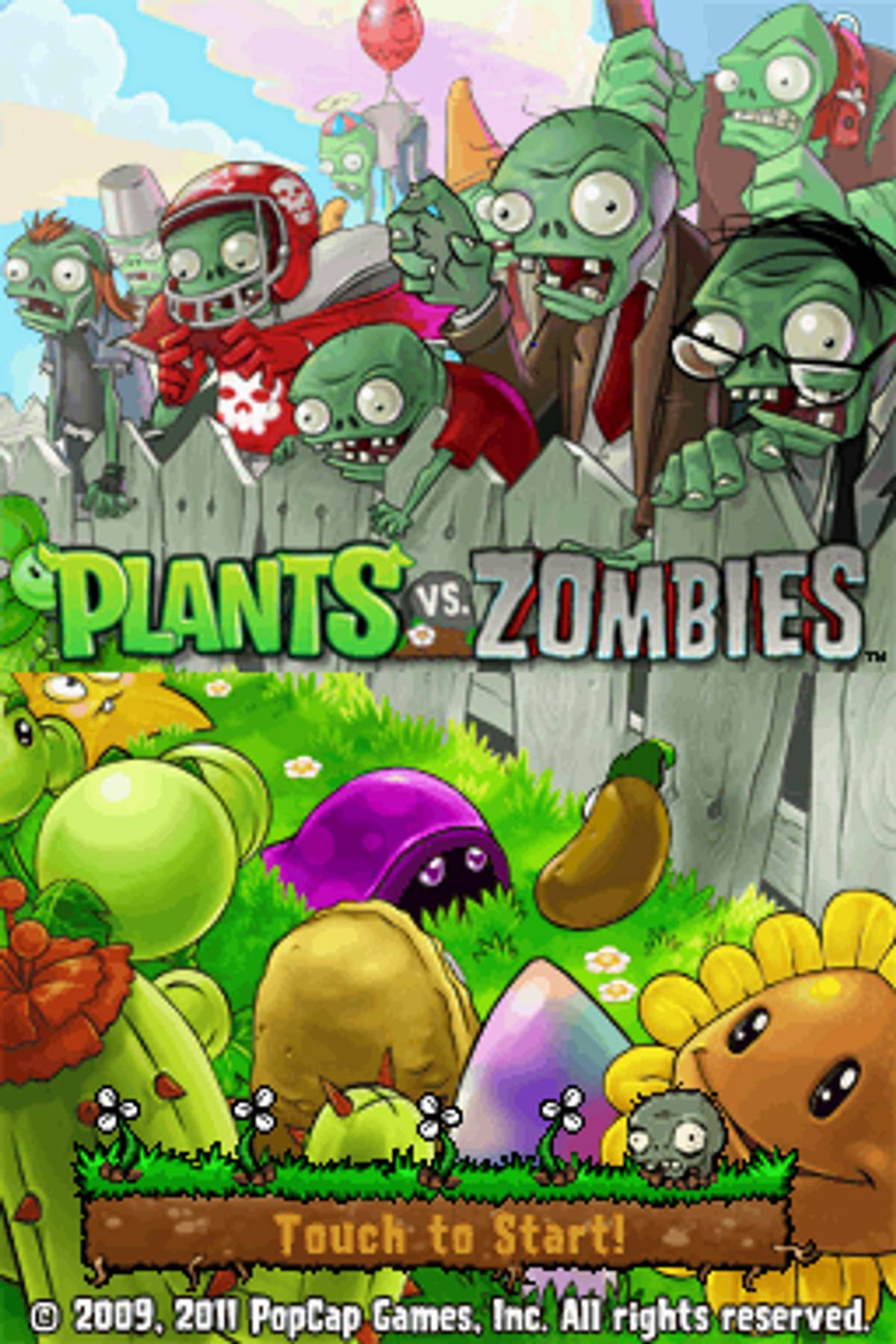 Plants vs. Zombies ROM - NDS screenshot 1